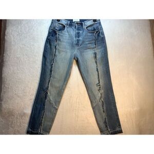 Frame Denim Le Mix Repair Palomino Boho style Slim Leg Jeans 27 Multi Tone